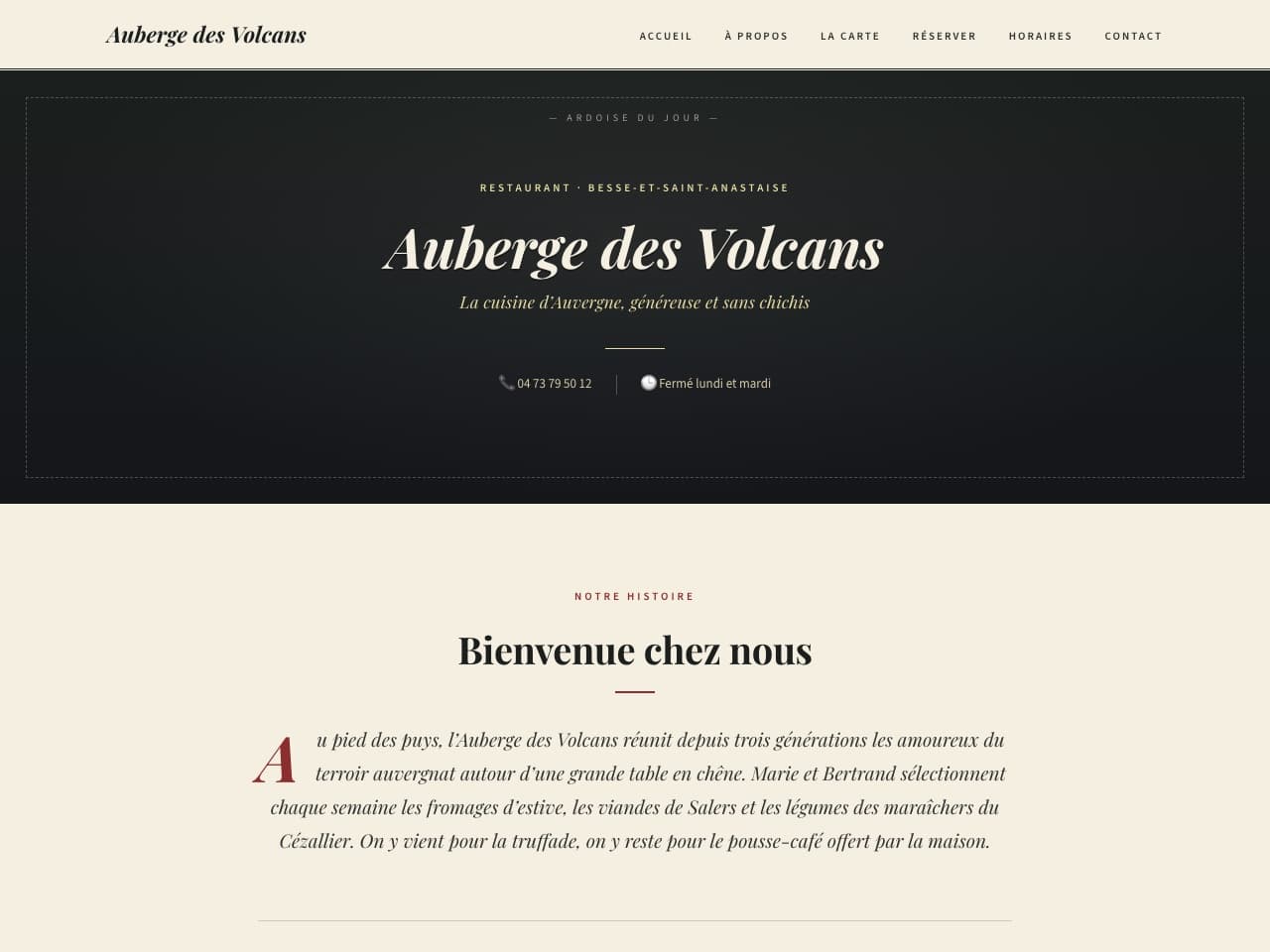 Auberge des Volcans — Classique